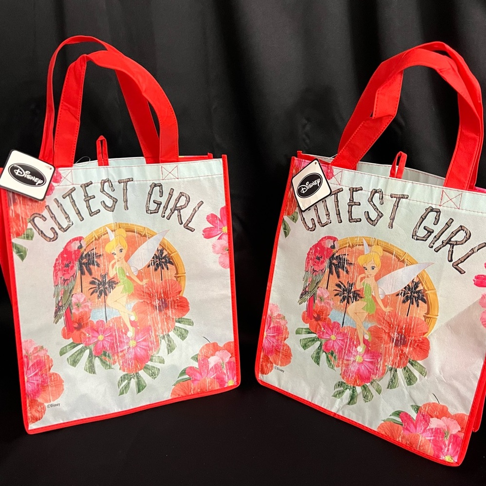 Disney Tinkerbell Lot of 2 Reusable Totes NWT